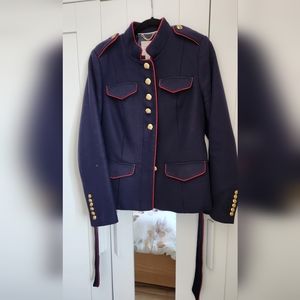 BANANA REPUBLIC Coat Navy red and gold accents